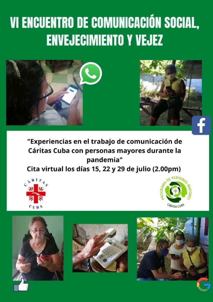 poster convocatoria VI encuentro comunicacion social envejecimiento vejez caritas cuba ppm 2021