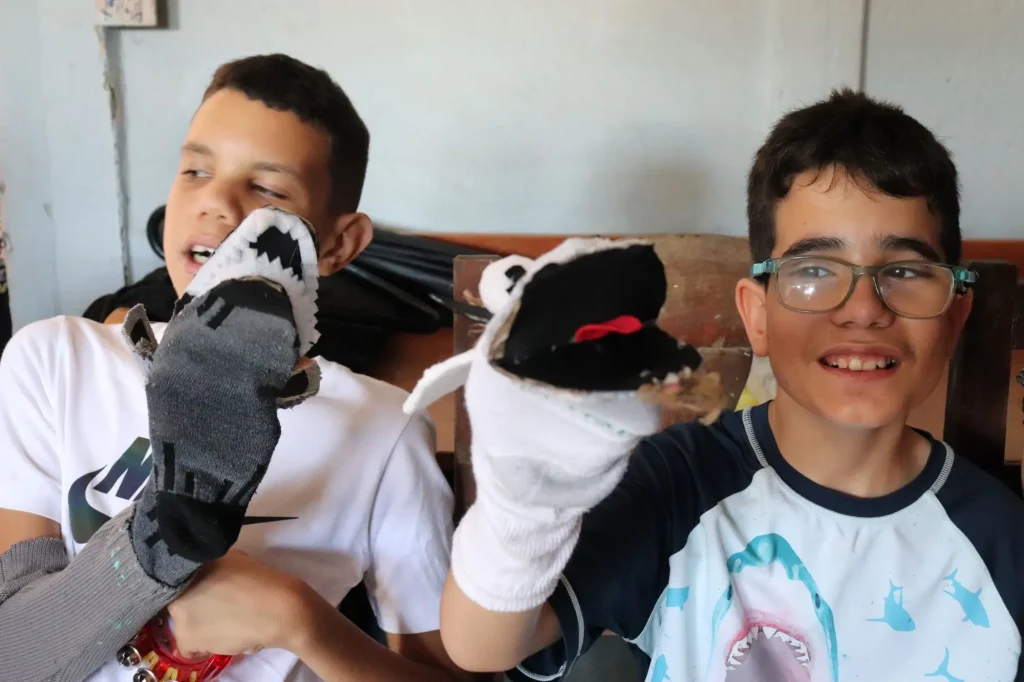 Niños beneficiarios del taller en el municipio montañoso de Cienfuegos. 